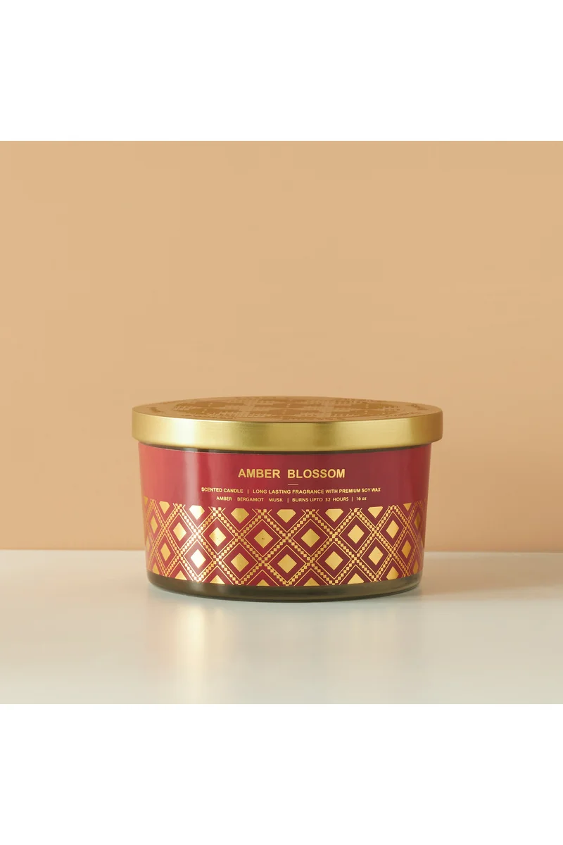 لايف ستايل Amber Blossom 3-Wick Jar Candle - 16 oz